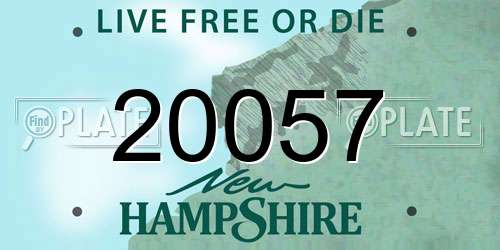 20057 New Hampshire License Plate