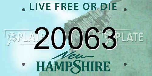 20063 New Hampshire License Plate