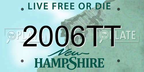 2006TT New Hampshire License Plate