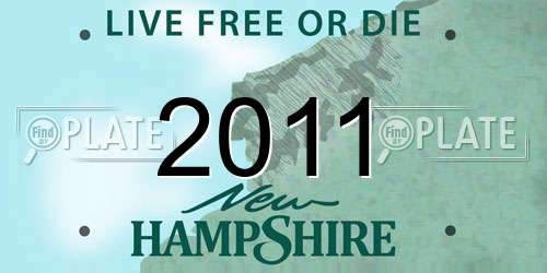 2011 New Hampshire License Plate