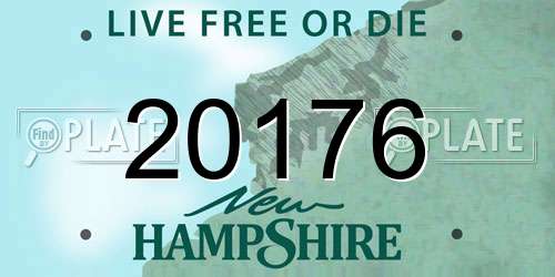 20176 New Hampshire License Plate