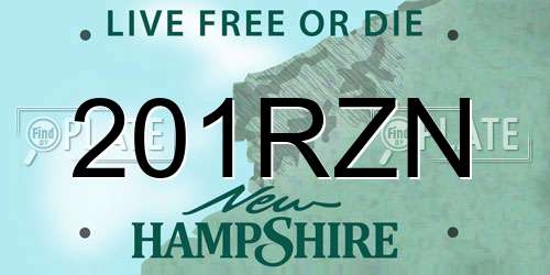 201RZN New Hampshire License Plate