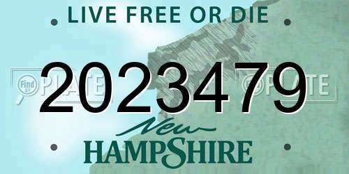 2023479 New Hampshire License Plate