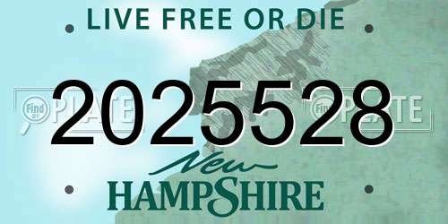 2025528 New Hampshire License Plate