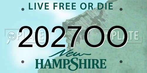 2027OO New Hampshire License Plate