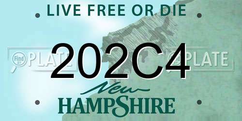 202C4 New Hampshire License Plate