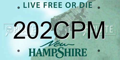 202CPM New Hampshire License Plate