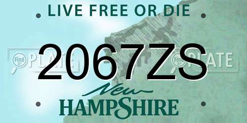 2067ZS New Hampshire License Plate