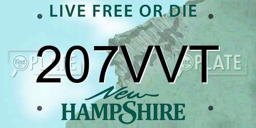 207VVT New Hampshire License Plate