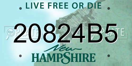 20824B5 New Hampshire License Plate