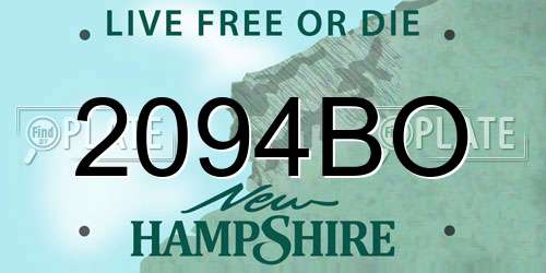 2094BO New Hampshire License Plate