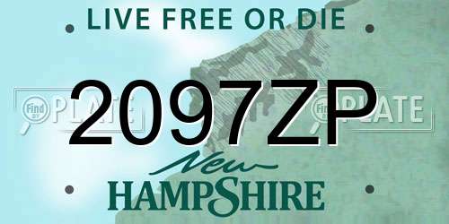2097ZP New Hampshire License Plate