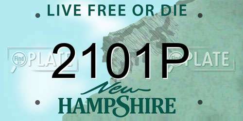 2101P New Hampshire License Plate