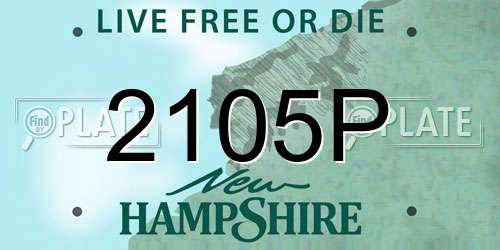 2105P New Hampshire License Plate
