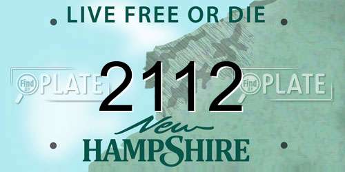 2112 New Hampshire License Plate