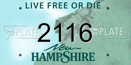 2116 New Hampshire License Plate