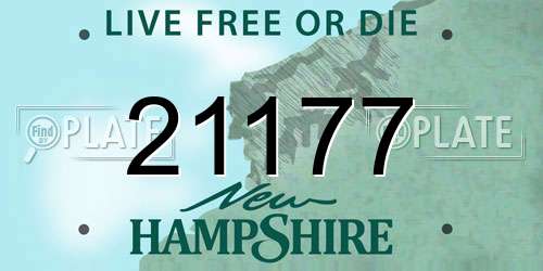 21177 New Hampshire License Plate