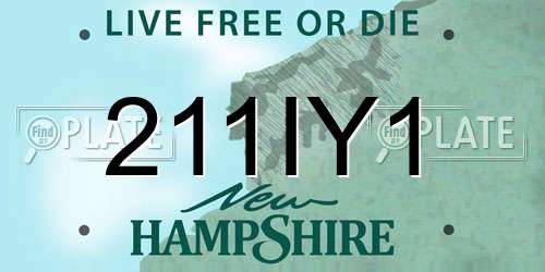 211IY1 New Hampshire License Plate