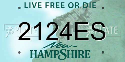 2124ES New Hampshire License Plate