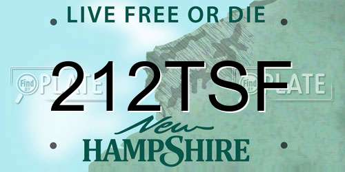 212TSF New Hampshire License Plate