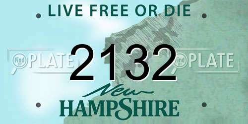 2132 New Hampshire License Plate