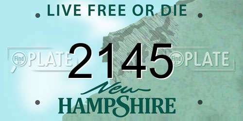 2145 New Hampshire License Plate
