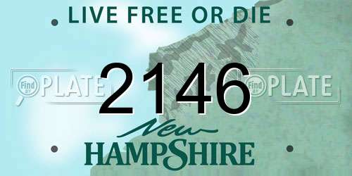 2146 New Hampshire License Plate