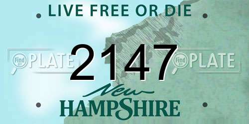 2147 New Hampshire License Plate