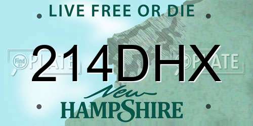 214DHX New Hampshire License Plate