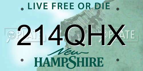 214QHX New Hampshire License Plate
