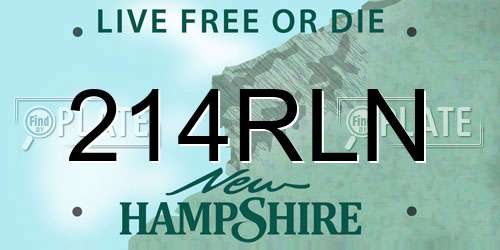 214RLN New Hampshire License Plate