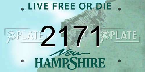 2171 New Hampshire License Plate