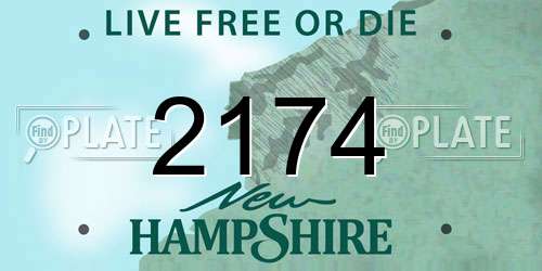 2174 New Hampshire License Plate