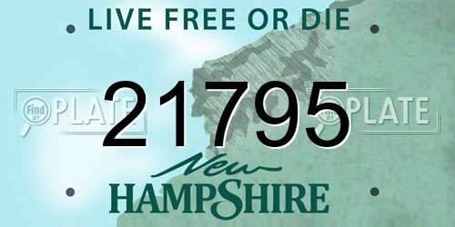 21795 New Hampshire License Plate