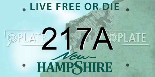 217A New Hampshire License Plate