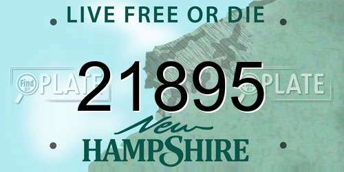 21895 New Hampshire License Plate