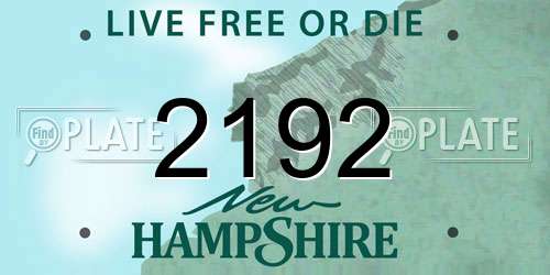 2192 New Hampshire License Plate