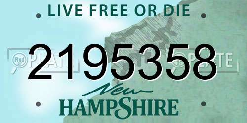 2195358 New Hampshire License Plate