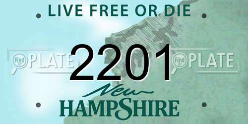 2201 New Hampshire License Plate
