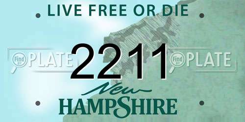2211 New Hampshire License Plate