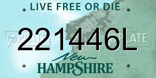 221446L New Hampshire License Plate