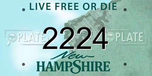2224 New Hampshire License Plate