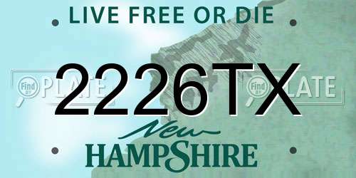 2226TX New Hampshire License Plate
