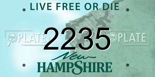 2235 New Hampshire License Plate