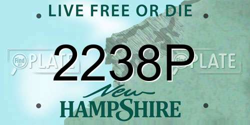 2238P New Hampshire License Plate