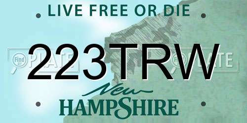 223TRW New Hampshire License Plate