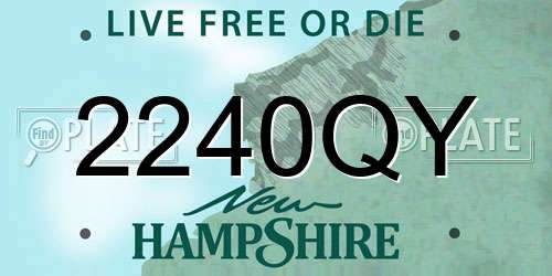2240QY New Hampshire License Plate