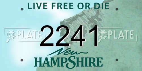 2241 New Hampshire License Plate