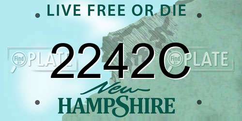 2242C New Hampshire License Plate