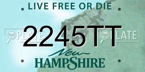 2245TT New Hampshire License Plate